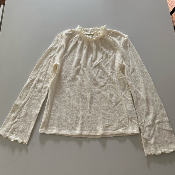 Texture & Thread (Madewell) Ruffled Mockneck Top - Picture 2 of 4